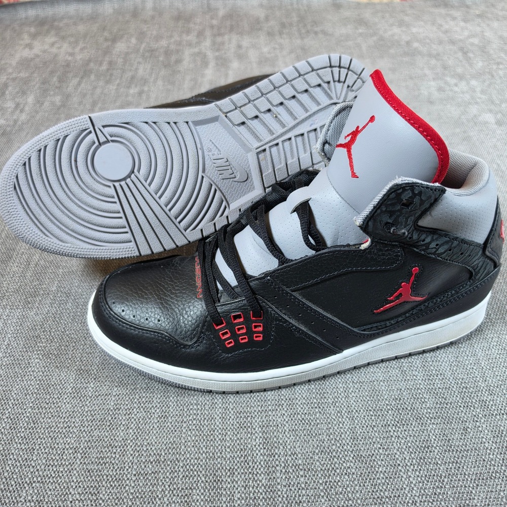 NEW‎ Air Jordan 1 Flight 'Black Red Gray Cement Mens 11 Basketball Shoes